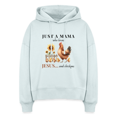 Mama Jesus & Chickens Women's Boxy Tee - blue ice