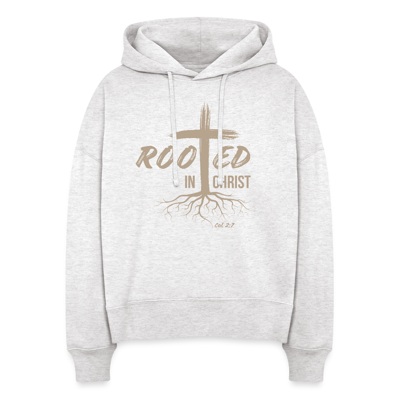 Rooted in Christ Eco Women's Organic Hoodie - cool heather grey