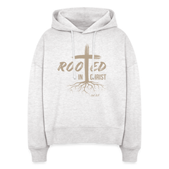 Rooted in Christ Eco Women's Organic Hoodie - cool heather grey