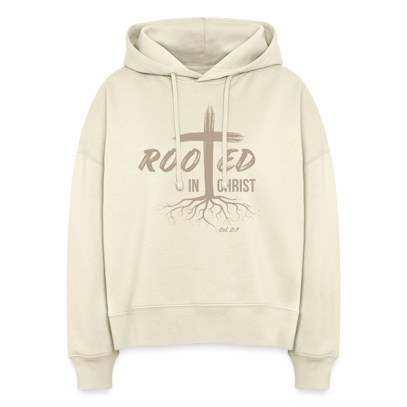 Rooted in Christ Eco Women's Organic Hoodie - natural raw
