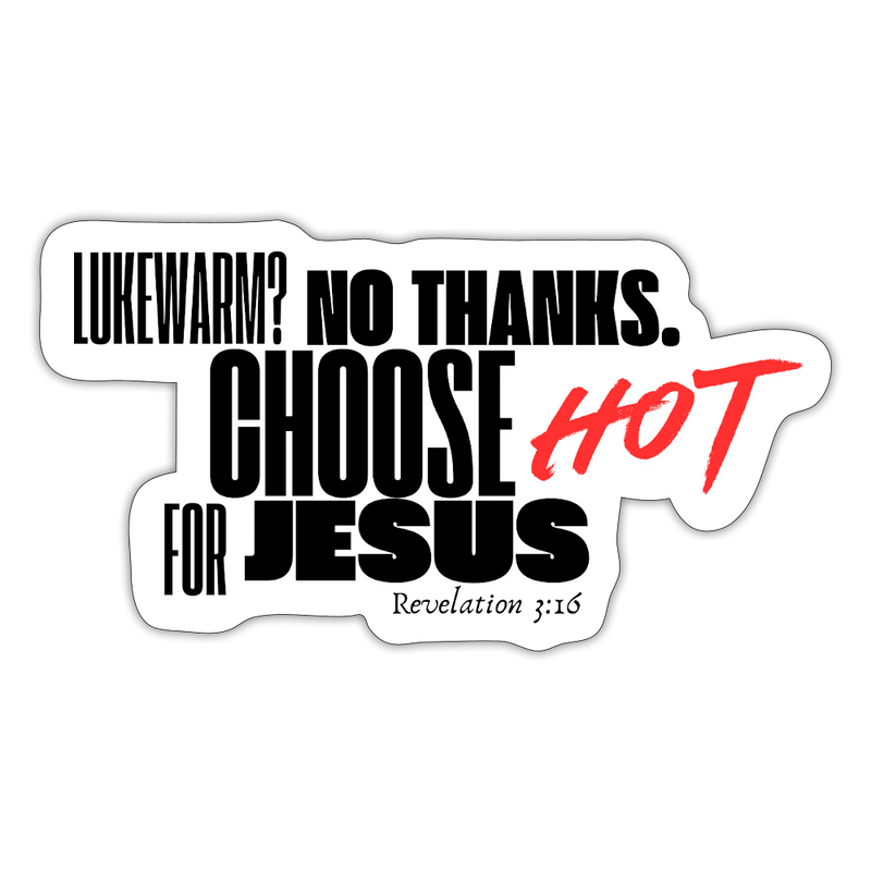 On Fire for Jesus Sticker - white matte