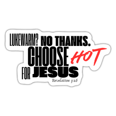 On Fire for Jesus Sticker - white matte