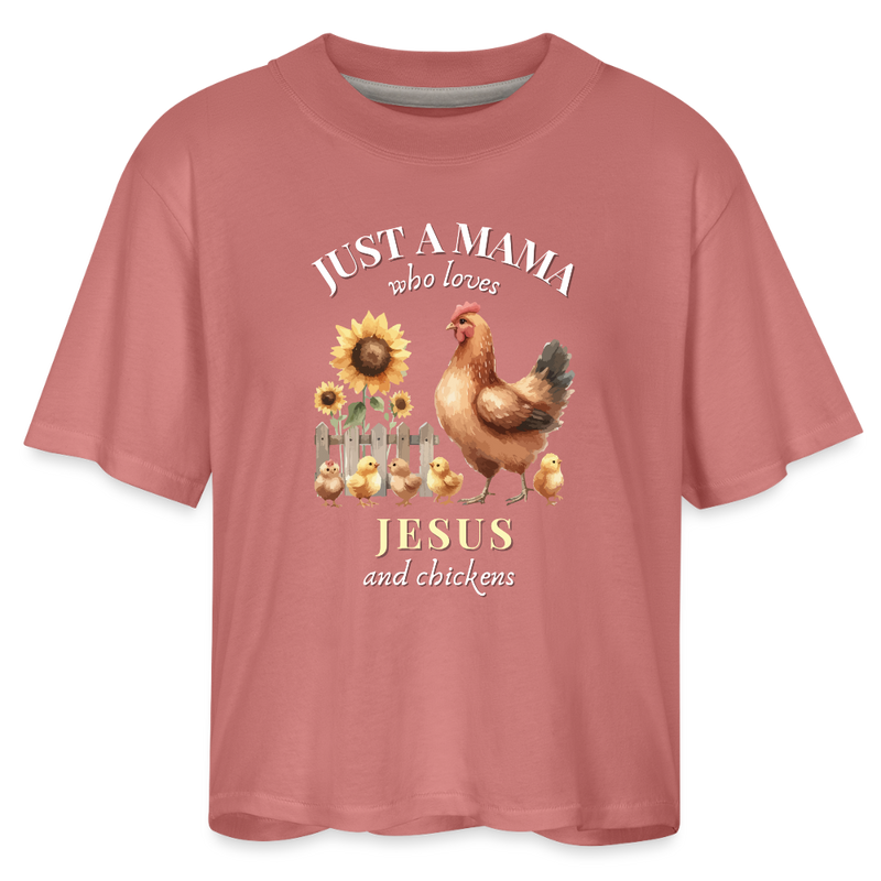 Women's Boxy Tee - mauve