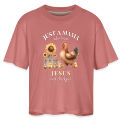 Women's Boxy Tee - mauve