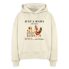 Mama Jesus & Chickens Women's Boxy Tee - natural raw