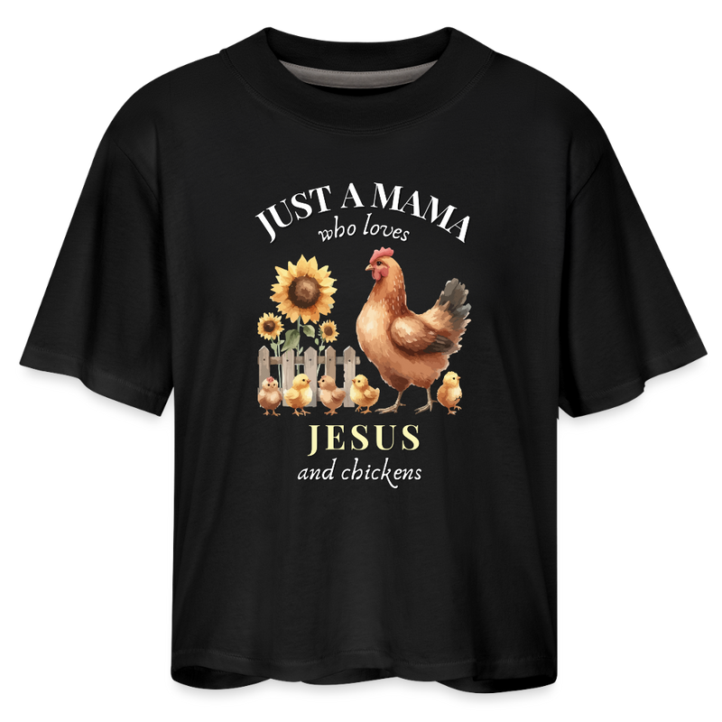 Women's Boxy Tee - black