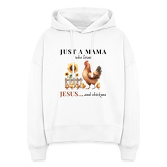 Mama Jesus & Chickens Women's Boxy Tee - white