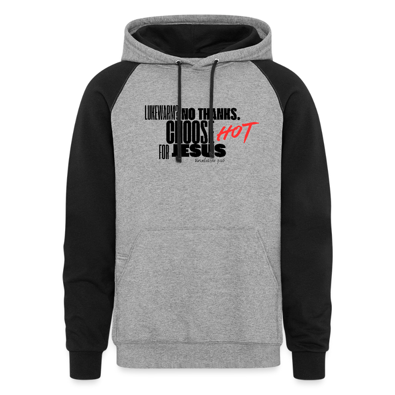 On Fire for Jesus Hoodie - heather gray/black