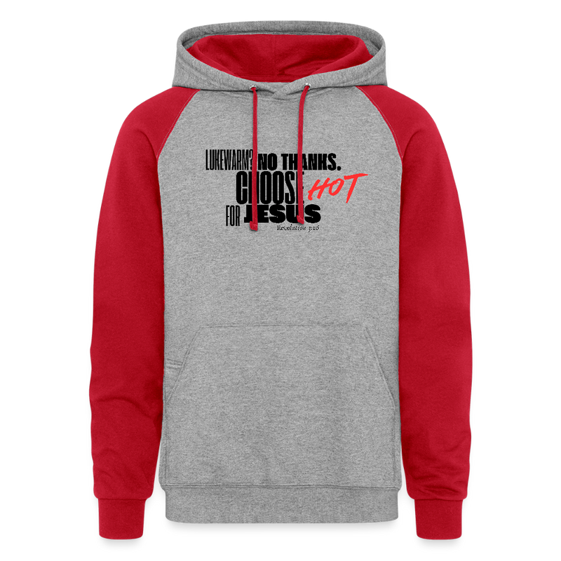 On Fire for Jesus Hoodie - heather grey/red