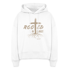 Rooted in Christ Eco Women's Organic Hoodie - white