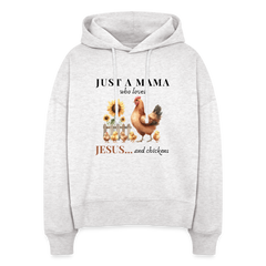 Mama Jesus & Chickens Women's Boxy Tee - cool heather grey